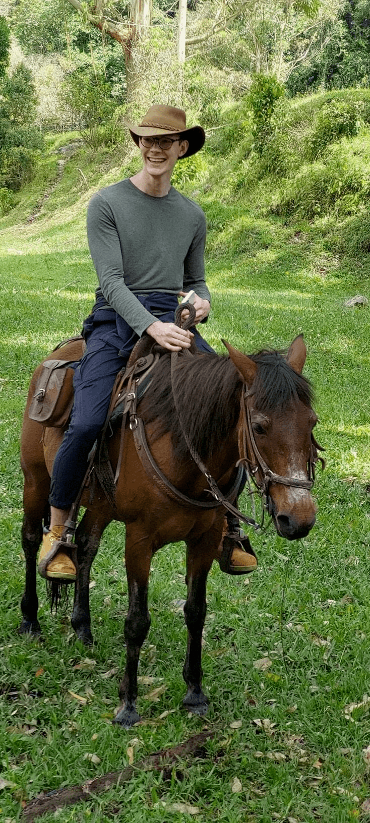 happy on horse