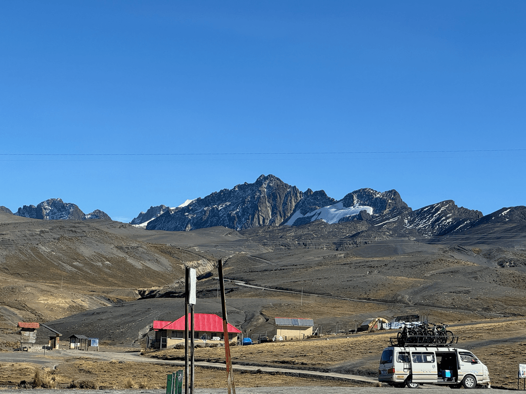 bus with mountain