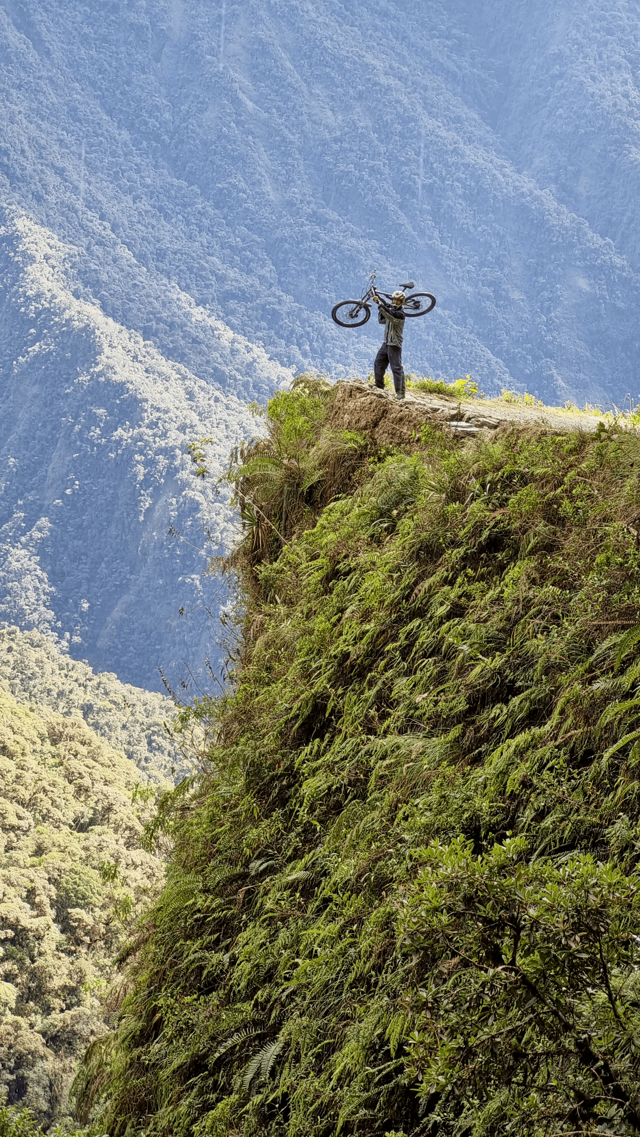 Holding the bike