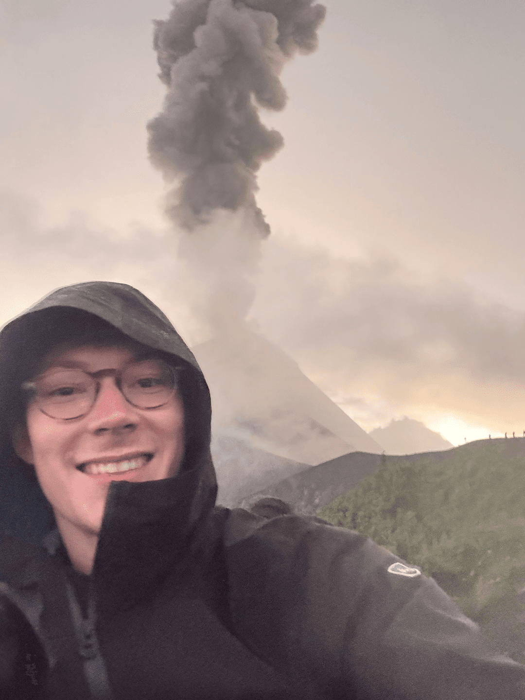 volcano selfie