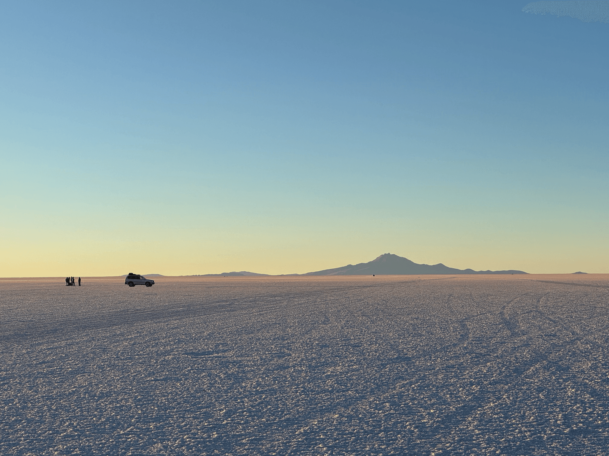 Sunset on the salt flats